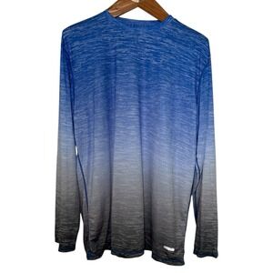 InGEAR UPF+ 50 Brand‎ T-Shirt Long Sleeve Top Mens XL Ombre Blue Sun Coverage